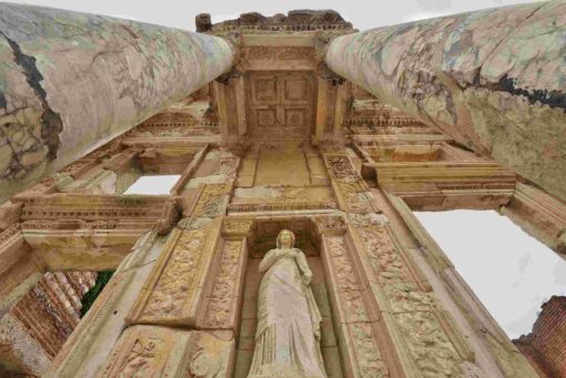 Celsus Library in Ephesus ancient city - guided group tour from Kusadasi Port